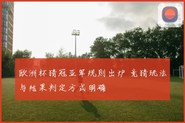 欧洲杯猜冠亚军规则出炉 竞猜玩法与结果判定方式明确