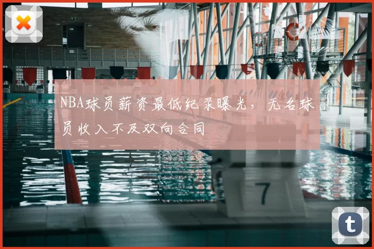 NBA球员薪资最低纪录曝光，无名球员收入不及双向合同