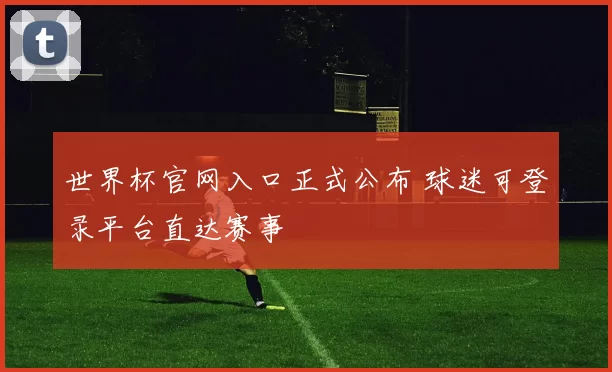 世界杯官网入口正式公布 球迷可登录平台直达赛事
