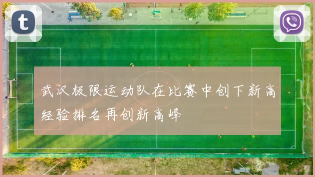 武汉极限运动队在比赛中创下新高经验排名再创新高峰