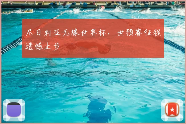 尼日利亚无缘世界杯,世预赛征程遗憾止步